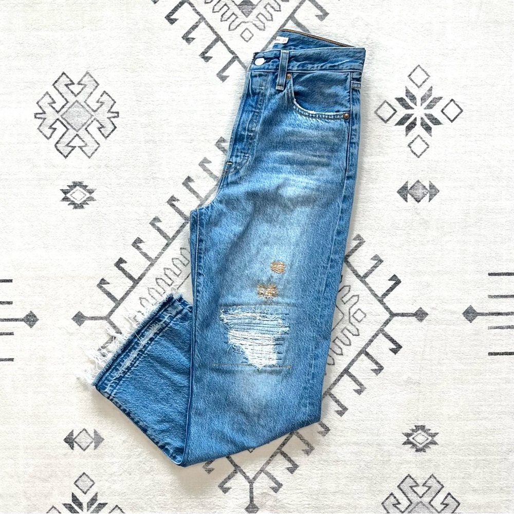 Custom Levi’s Ribcage Straight Ankle Jeans in Noe High Size 27 - Picture 2 of 15